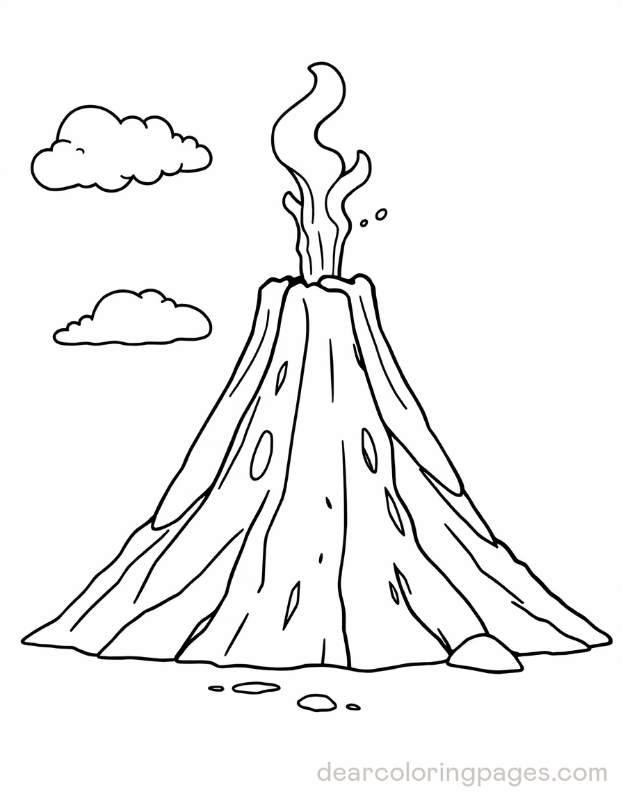 Cartoon Volcano Eruption