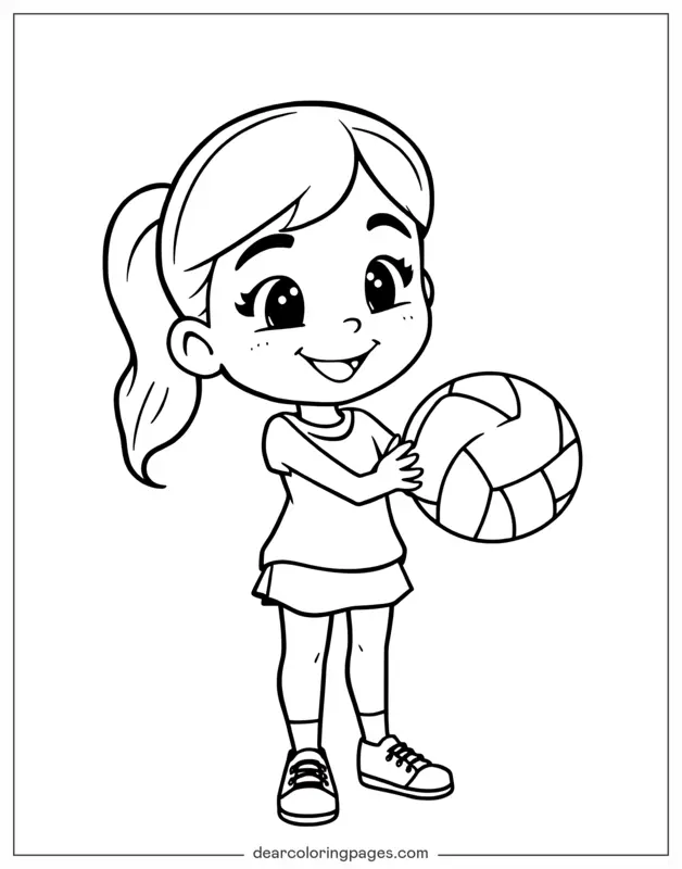 Voleibol Dibujo para Colorear - Jugadora de voleibol
