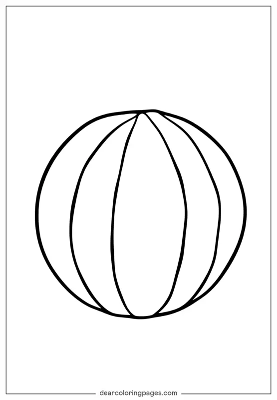 Sandía Dibujo para Colorear - Sandía entera