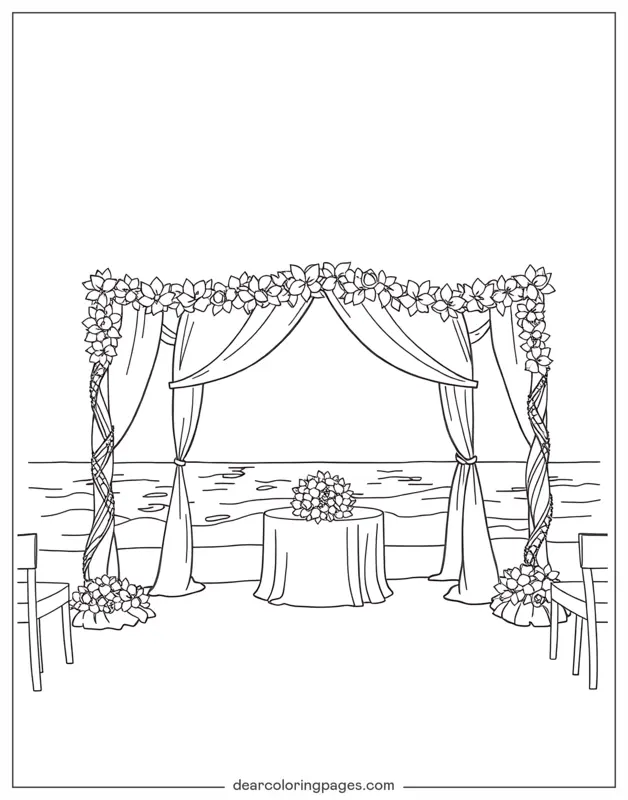 Hochzeit Ausmalbild - Hochzeitslocation Am Strand