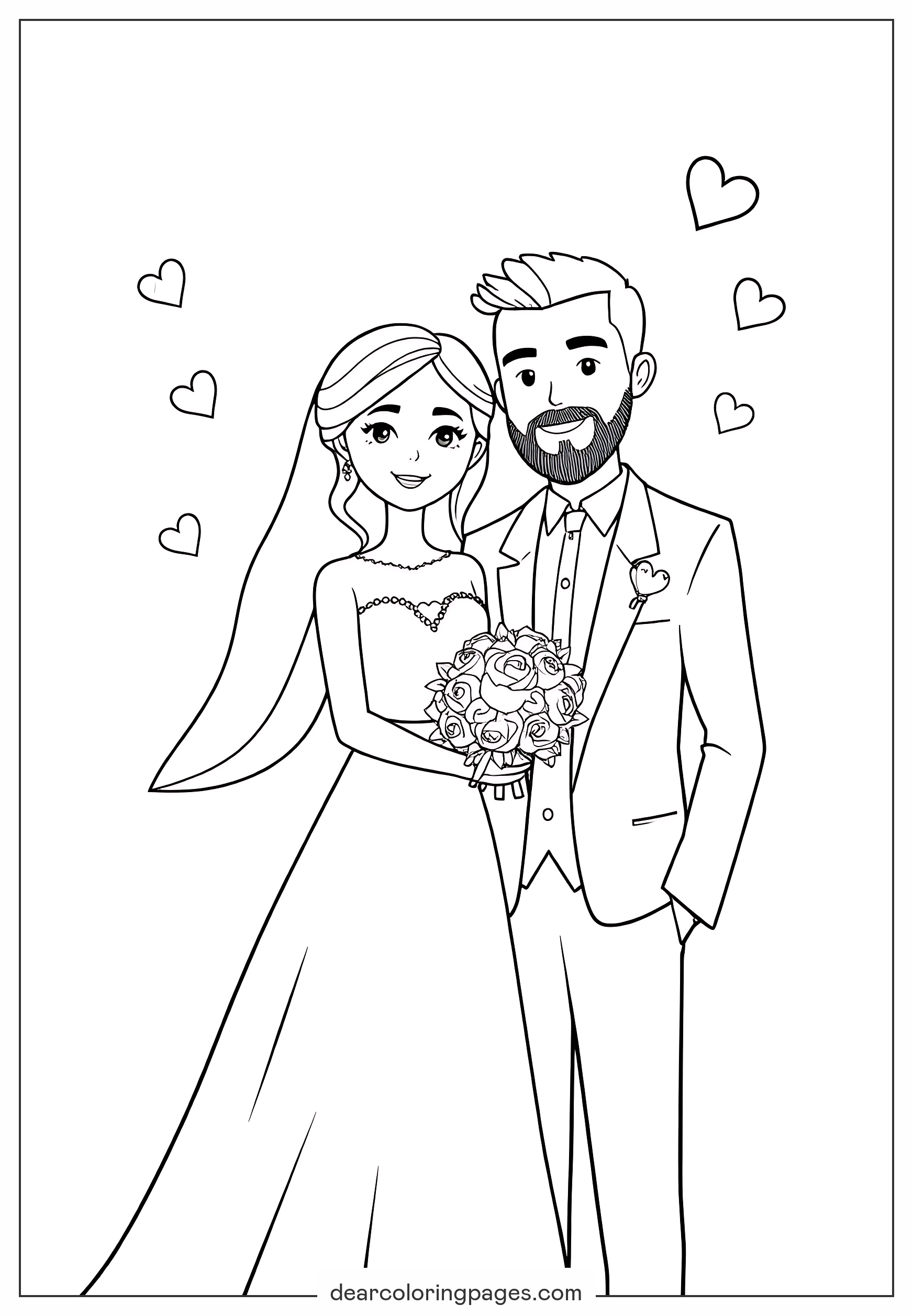Dibujos Para Colorear De Boda 19 Dise os Gratuitos
