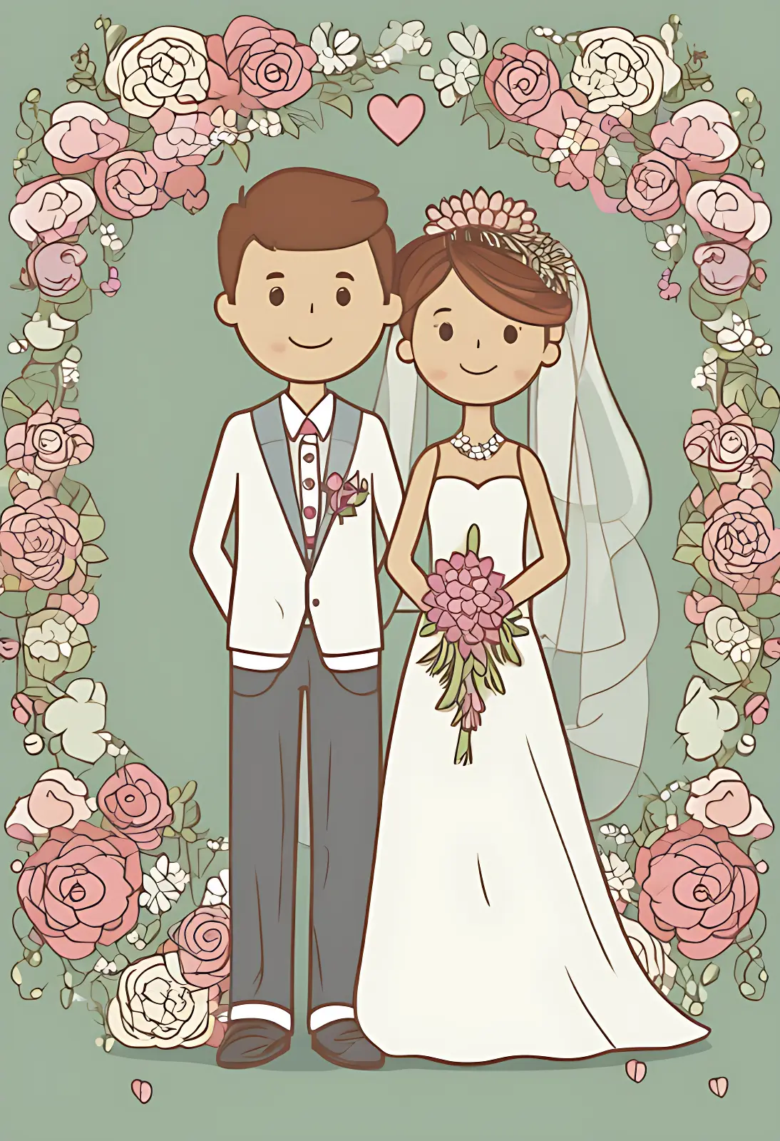 Seasonal and Holiday Coloring Pages - Wedding Coloring Page