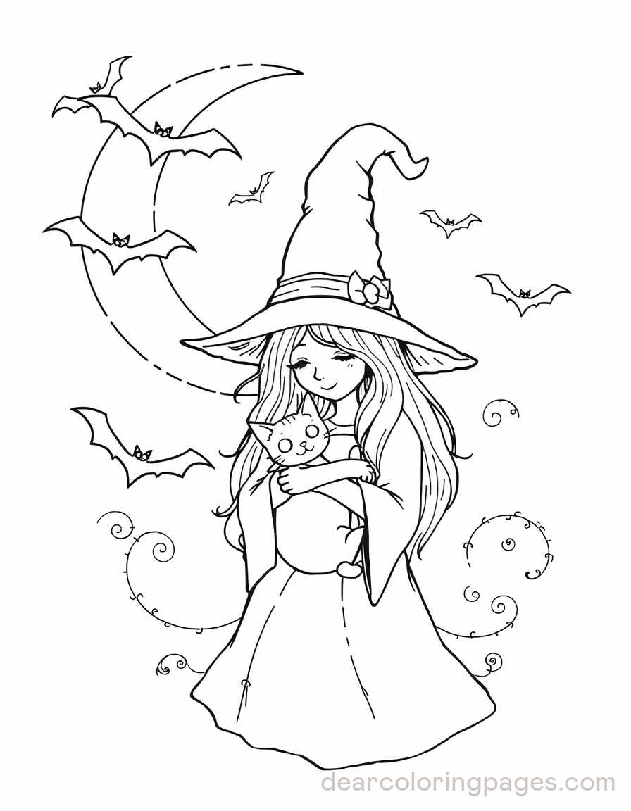 Witch Holding a Cat