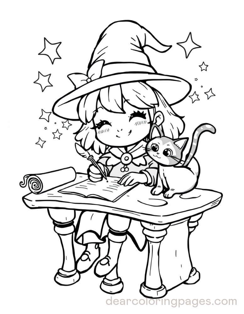 Witch Writing a Letter