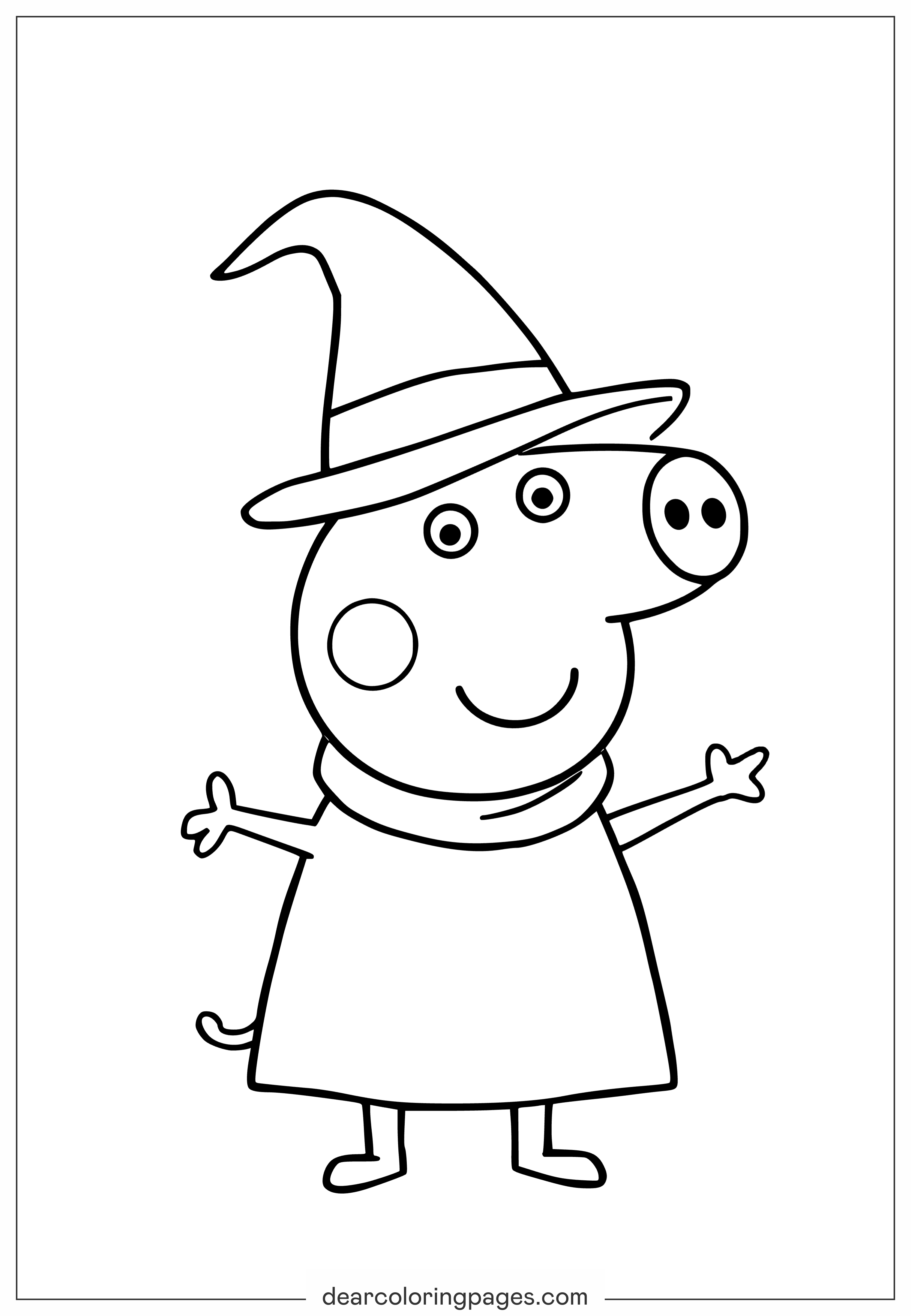 Peppa Pig Wizard Coloring Sheet