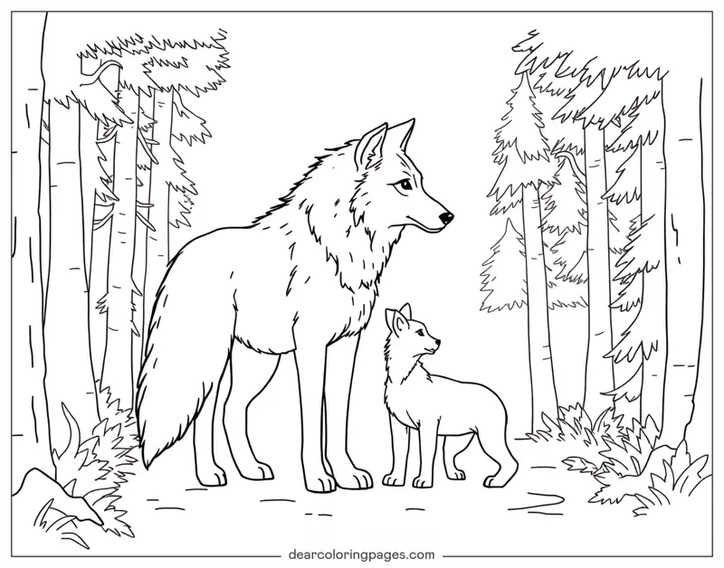 Animali Disegni da Colorare - Lupo Disegno da Colorare
