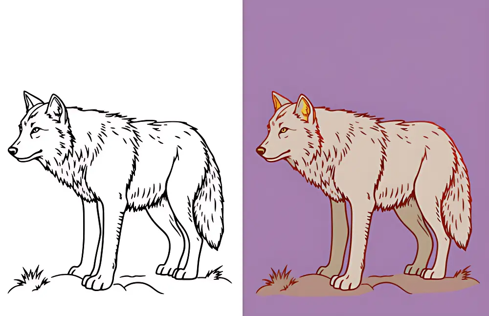 Wolf Ausmalbilder