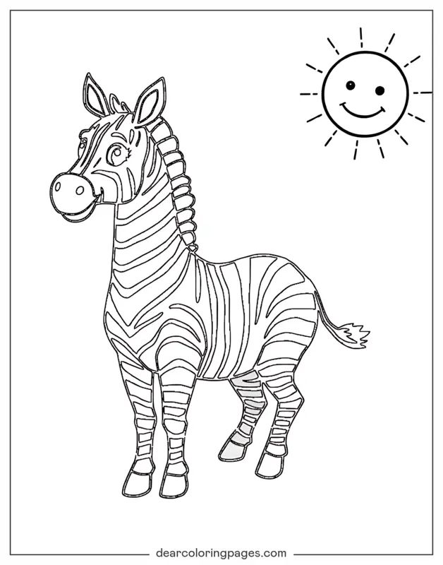 Zebra Desenho para Colorir - Zebra
