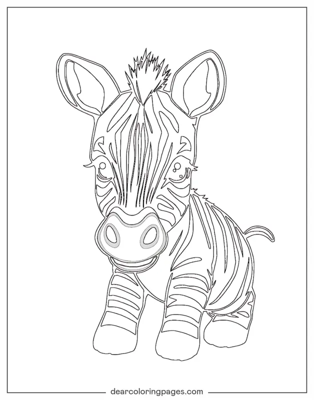 Zebra Desenho para Colorir - Zebrinhas